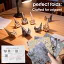 2 x Paper Cats, 50-Sheet DIY Origami Paper Cats, Easy Fold DIY Cat Origami Figures with Pre-Printed Designs, Fun Craft Activity for Desk, Home Decor & Gift for Cat Lovers