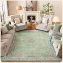 Istana 8x10 Area Rug - Green 8x10 Rugs for Living Room - Foldable 8x10 Rugs for Bedroom - Stain Resistant 8x10 Washable Rug - Eco-Friendly 8x10 Area Rugs - Easy to Clean Living Room Rug 8x10