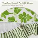 14x36 Inch Cotton Block Print Ruffle Sham Cover,Handmade Boho Floral Block Print Pillowcase,Ruffle Trim,Soft Decorative Cushion Case for Bedroom,Farmhouse&Cottagecore Bedding