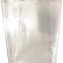 Borningfire 200 Pcs 4"x12" Clear Resealable Cellophane Bags Self Adhesive Sealing Treat Bags for Bakery Candy Cookie Prints Card Pretzels Lollipops Cake Pops