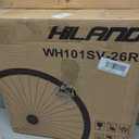 Hiland 26" x 1.75" Alloy Bike Rim Suit for 1.75 to 2.215 Inch Wide Tire and Disc Brake, Front & Back MTB Wheelset with 7 Speed Freewheel, Bolt On Axle, Bicycle Accessories for Adult Bikes