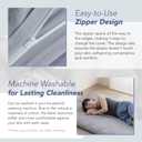 MORIRIN Zippered Cover for Japanese Futon Floor Mattress, 100% Cotton, Made in Japan, King, White