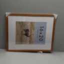 FLYJOE 16 x 20 Picture Frame - Solid Teak Wood 16x20 Poster Frame, 16''x20'' Picture Frame With Mat For 11x14, Tempered Glass and Hanging Hardware Included, 20 x 16 Wall Art Wood, Natural Teak