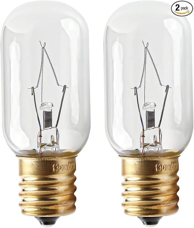 WB36X10003 Bulb 40W 130V Microwave Light Bulb Replacement Compatible with GE General Electric & Hotpoint Microwaves (Pack of 2)