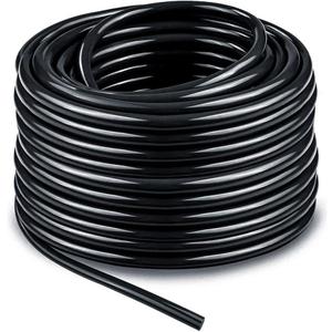 Bonviee 100ft 1/4 inch Blank Distribution Tubing Drip Irrigation Hose Garden Watering Tube Line for Small garden irrigation system (Black)