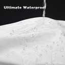 Titanker Small Stall Shower Curtain Liner Washable, 47x64 Inches, White Fabric Shower Liner with 2 Magnets, Waterproof RV Shower Curtain Liner Stall Size Soft Polyester Lightweight, White