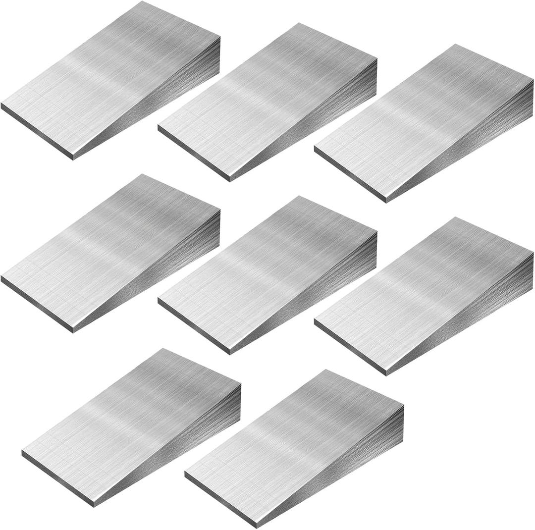 8PCS 4.7x2.4x0.8 Inch Metal Wedge Shims Triangle Flange Wedge, Steel Flange Wedge, Slope Steel Wedges, Metal Welding Tools for Machine Tool Workshop Factory