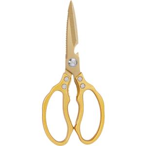 AWinjoy Japanese Gold Kitchen Scissors, Heavy Duty Stainless Steel, Multipurpose Cooking Shears, Dishwasher Safe