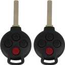 uxcell 2pcs 4 Button Replacement Keyless Remote Car Key KR55WK45144 315Mhz PCF7941 Chip for Smart Fortwo 2008-2015