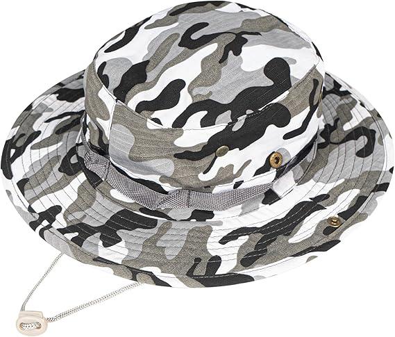 Sun Hats for Men Women Bucket Hat UPF 50+ Boonie Hat Foldable UV Protection Hiking Beach Fishing Summer Safari (1pack-gray Camo, 1pack-green Camo, 1pack-jungle Camo)