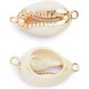 Bright Creations Charms for DIY Jewelry Making, Puka Cowrie Shells (0.7-0.8 In, 36 Pack)