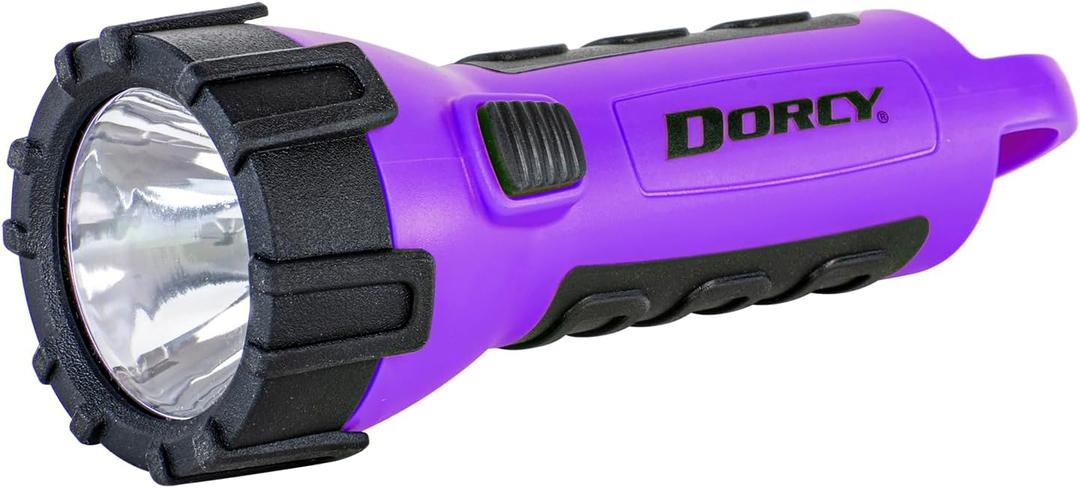 Dorcy 55 Lumen Floating Water Resistant LED Flashlight with Carabineer Clip, Purple (41-2508)