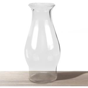 Oil Lamp Chimney Hurricane Lamp Glass Replacement Clear 3 Inch Base for Kerosene Lamp Shade(Wave Style 1P)