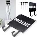 Heavy Duty Wall Hooks 33lb - Screw Mounted Hooks for Bathroom, Kitchen, Entryway - Coat Hooks, Towel Hooks, Storage Hooks with Complete Mounting Hardware - Matte Black Finish (2-Pack)