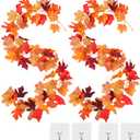Fall Garland, 2 Pcs 5.7 Ft Fall Leaves Garland, Falls Leaf Garlands, Falls Decor Garlands, Autumn Decor, Thanksgiving Decorations for Home