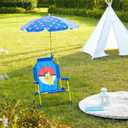 Pokemon Kids Outdoor Folding Beach Chair with Umbrella, Ages 3+