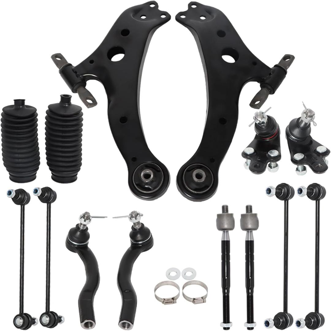 WFLNHB 14PCS Front Lower Control Arm Tie Rods Replacement for Toyota Camry 2007-2011