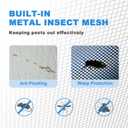 14" X 14" Paintable Gable Vent with Screen, Shed Vent for Improved Airflow & Heat Dissipation, Prevents Condensation, Ideal for Wall, Attic, and Shipping Container [Vent Opening: 12" x 12"]