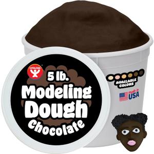Hygloss Play Modeling Dough for Kids  Multicultural Skin Tones  Safe & Non-Toxic Sensory Dough for Arts & Crafts  Play Clay for Toddler Activities, Preschool Classroom Must-Haves (5 lb, Chocolate)