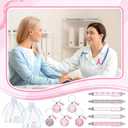 Breast Cancer Awareness Favors Gifts Pink Ribbon Keychains and Pens Bulk with Clear Gift Bags