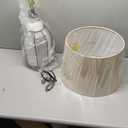 Cal Lighting BO-3124TB 150W 3 Way Morgan Glass Table Lamp with Mesh Guard Design and Taper Drum Linen Shade