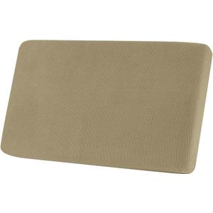 SUBRTEX Super Stretch Loveseat Cushion Cover, Durable Spandex Couch Cushion Cover Individual Seat Cushion Slipcover, Replacement Cover for Loveseat Bench RV Dinette Boat Seat (Medium, Sand)