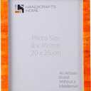 Handicrafts Home 8 by 10 Orange Picture Frame  Handmade Rustic Photo Frame for Modern Farmhouse Decor, Wall & Shelf Decor, Bone inlay Frames for Vintage Home Aesthetic, Neutral Living Room Wall Art