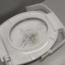 Toilet Seat,Round Toilet Seat with Quiet-Close, Quick-Attach Hardware with Grip-Tight Bumpers, Quick-Release Design,Slow-Close Toilet Seat, Full Flat White