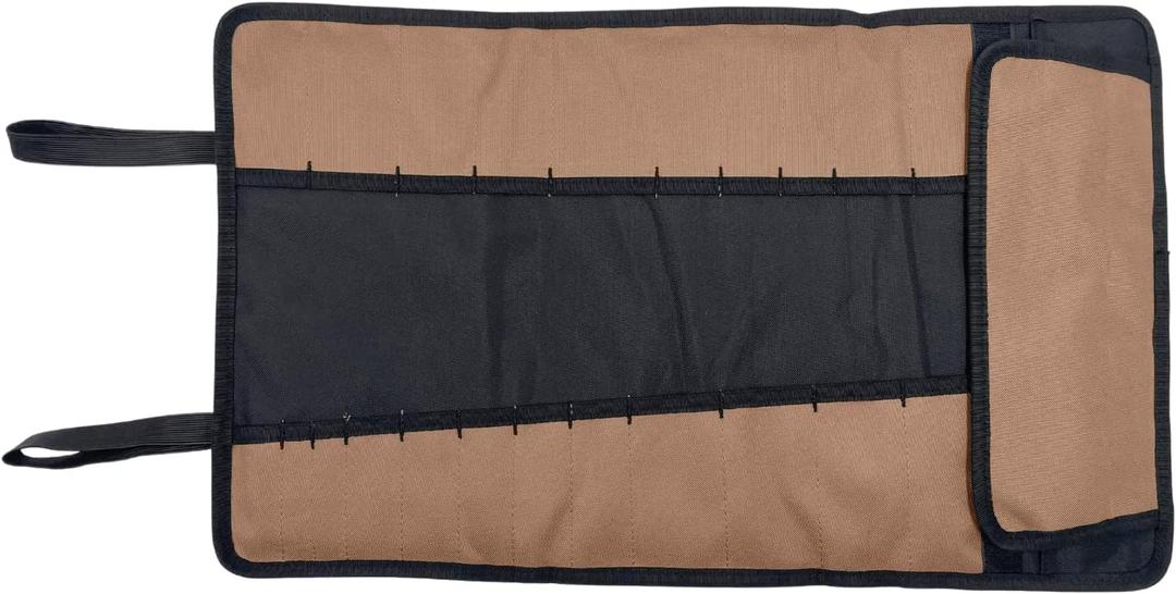 36 Pockets Tool Roll Organizer Tool Roll Up Pouch, Roll Storage Bag Pouch for Electrician (Green)