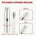2 x 8ml Perfume Atomizer,3 pcs Perfume Travel Refillable Bottle, Empty Cologne Travel Bottle, Atomizer Sprayer (All silver)