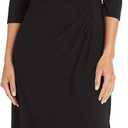 R&M Richards Women's Off The Shoulder Sweetheart Column Gown | Rhinestone Accent & Side Slit Dress | Cocktail & Party Attire (16W, Black)