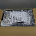 2 Tier Fruit Basket with 2 Banana Hangers, Detachable Countertop Fruit Bowls for Kitchen Counter, Metal Wire Fruit Vegetable Storage Holder Stand with Wooden Handles for Bread, Snacks, Veggies