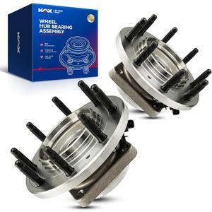 KAX 515145 Front Wheel Bearing Compatible with 2011-2019 Chevy Silverado/GMC Sierra 2500 HD/3500 HD 4WD(with Single Rear Wheels), 2PCS Wheel Hub Assembly 8 Lugs W/ABS