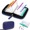 Timueetech A7 Waterproof Pill Organizer with 7 PCS L Size Zippered Pill Pouches for A7 Binder, Large BPA-Free Weekly Medicine Organizer, Color-Coded Reusable Travel Pill Storage System