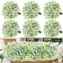 120Pcs Babys Breath Artificial Flowers Bulk, White Real Touch Faux Baby Breath Flowers Artificial, Fake Gypsophila for Vase Wedding Bouquet Arrangements Party Garden Home Decor