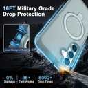 Magnetic Stand for Samsung Galaxy S25 Plus Case [Military Grade Drop Protection] with Kickstand, Matte Translucent Slim Case for S25 Plus 6.7", Green