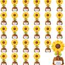 50 Pcs End of Year Gifts for Women Mini Rubber Toys Positive Gift Teacher Appreciation Week Birthday End of The Year Thank You Gifts for School Office Desk Decor Supplies(Sunflower)