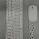 seenda Bluetooth Keyboard and Mouse for Mac, SKM64-2 Multi-Device Rechargeable Slim Wireless Keyboard Mouse Stainless Steel Full Size, Compatible with MacBook Pro/Air, iPad, Mac - White Silver