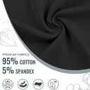 Sunm Boutique Cotton Thongs for Women, No Show Underwear for Women Pack, Sexy Low Rise Ladies Panties (Black, S)