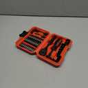 LLNDEI 48 Piece 1/4 Inch Mini Socket Ratchet Wrench Set, Metric Shallow Socket (4-14mm) 6-Point,with 72 Teeth Mini Ratcheting Wrench, Screwdriver Bit Set, Universal Joints and 3 Inch Extensions