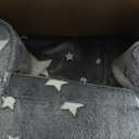 Toddler Chair Plush Kids Couch, Comfy Glow in The Dark Reading Chair with Removable and Washable Cover Carrying Handle Kids Sofa, Convertible Toddler Couch for Playroom Girls and Boys Grey Star