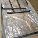 Black Coffee Table Foldable,Simple Modern Rectangular Center Table, Industrial Wood Tabletop and Metal Frame, Low Coffee Table for Home Office, Living Room,No Assembly,Rustic Brown