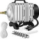 Simple Deluxe Air Pump with Adjustable Air Flow Outlets for Aquarium, Fish Tank and Hydroponic Systems (602 GPH*1-New, 18W)