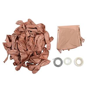 Balloon Garland Kit, Natural Latex and Foil Balloons Bulk Party Decoration Set with Adhesive Tape, Fixed Strip & String for Wedding, Birthday, Baby Shower, Holiday and (Rosy Gold)