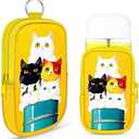 Energymax Hand Sanitizer Spray Case, Portable Hand Sanitizer Holder, Mini Pouch, Zippered Pouch Case for Hand Sanitizer, Fashion Accessory with Snap Hook Hand Sanitizers 1FL. OZ., Five Cute Cats, 4 Pack