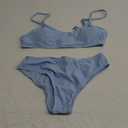 SHENHE Girl's 2 Piece High Waisted Spaghetti Strap Cute Swimsuit Bathing Suit Solid Bikini Sets 10-11
