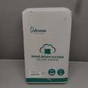 Oubonun 18 x 18 Down Feather Throw Pillow Inserts - Fluffy and Plush Odor-Free Fill - 100% Breathable Cotton Fabric for Couch Sofa Bed, White, Pack of 2