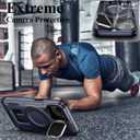 MMHUO for iPhone 16e Case with Adjustable Camera Cover Stand & Screen Protector,[Compatible with MagSafe] [Military Grade Protection] Shockproof Phone Case for iPhone 16e 2025 6.1 inch,Blue