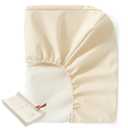 Vegan Leather Baby Changing Pad Covers for Girl, Boy, Waterproof & Wipeable Soft Diaper Changing Mat Cover.Fits Standard Changing Pads with Dimensions of 32" x 16". (Beige)