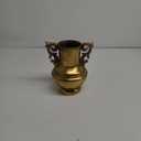Deco 79 Metal Decorative Vase Weathered Vintage Amphora Centerpiece Vase with Scroll Handles, Flower Vase for Home Decoration 7" x 7" x 10", Gold